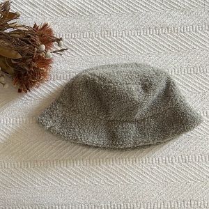 H&M Gray Fuzzy Bucket Hat